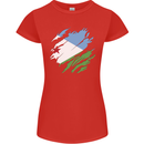 Torn Djibouti Flag Djiboutians Day Football Womens Petite Cut T-Shirt Red