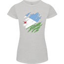 Torn Djibouti Flag Djiboutians Day Football Womens Petite Cut T-Shirt Sports Grey