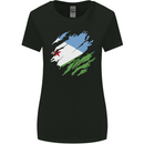 Torn Djibouti Flag Djiboutians Day Football Womens Wider Cut T-Shirt Black