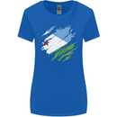 Torn Djibouti Flag Djiboutians Day Football Womens Wider Cut T-Shirt Royal Blue