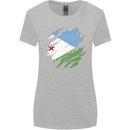 Torn Djibouti Flag Djiboutians Day Football Womens Wider Cut T-Shirt Sports Grey