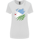 Torn Djibouti Flag Djiboutians Day Football Womens Wider Cut T-Shirt White