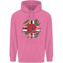 Torn Dominica Flag Dominican Day Football Childrens Kids Hoodie Azalea