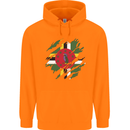 Torn Dominica Flag Dominican Day Football Childrens Kids Hoodie Orange