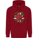 Torn Dominica Flag Dominican Day Football Childrens Kids Hoodie Red