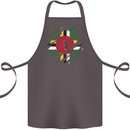 Torn Dominica Flag Dominican Day Football Cotton Apron 100% Organic Dark Grey