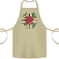 Torn Dominica Flag Dominican Day Football Cotton Apron 100% Organic Khaki