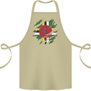 Torn Dominica Flag Dominican Day Football Cotton Apron 100% Organic Khaki