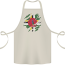 Torn Dominica Flag Dominican Day Football Cotton Apron 100% Organic Natural