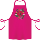 Torn Dominica Flag Dominican Day Football Cotton Apron 100% Organic Pink