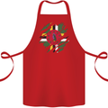 Torn Dominica Flag Dominican Day Football Cotton Apron 100% Organic Red