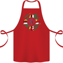 Torn Dominica Flag Dominican Day Football Cotton Apron 100% Organic Red