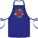 Torn Dominica Flag Dominican Day Football Cotton Apron 100% Organic Royal Blue