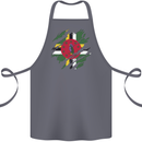 Torn Dominica Flag Dominican Day Football Cotton Apron 100% Organic Steel