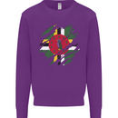 Torn Dominica Flag Dominican Day Football Kids Sweatshirt Jumper Purple
