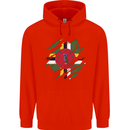 Torn Dominica Flag Dominican Day Football Mens 80% Cotton Hoodie Bright Red