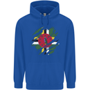 Torn Dominica Flag Dominican Day Football Mens 80% Cotton Hoodie Royal Blue