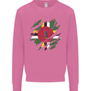 Torn Dominica Flag Dominican Day Football Mens Sweatshirt Jumper Azalea