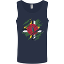 Torn Dominica Flag Dominican Day Football Mens Vest Tank Top Navy Blue