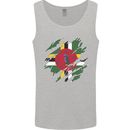 Torn Dominica Flag Dominican Day Football Mens Vest Tank Top Sports Grey