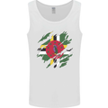 Torn Dominica Flag Dominican Day Football Mens Vest Tank Top White