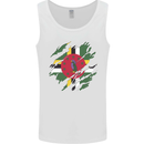 Torn Dominica Flag Dominican Day Football Mens Vest Tank Top White