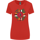 Torn Dominica Flag Dominican Day Football Womens Wider Cut T-Shirt Red