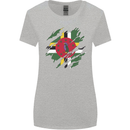 Torn Dominica Flag Dominican Day Football Womens Wider Cut T-Shirt Sports Grey