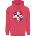 Torn Dominican Republic Flag Dominicanos Day Childrens Kids Hoodie Heliconia