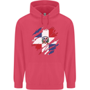 Torn Dominican Republic Flag Dominicanos Day Childrens Kids Hoodie Heliconia