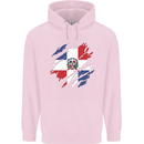 Torn Dominican Republic Flag Dominicanos Day Childrens Kids Hoodie Light Pink
