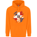Torn Dominican Republic Flag Dominicanos Day Childrens Kids Hoodie Orange