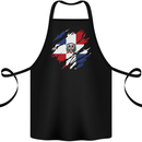Torn Dominican Republic Flag Dominicanos Day Cotton Apron 100% Organic Black