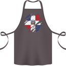Torn Dominican Republic Flag Dominicanos Day Cotton Apron 100% Organic Dark Grey