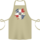 Torn Dominican Republic Flag Dominicanos Day Cotton Apron 100% Organic Khaki