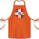 Torn Dominican Republic Flag Dominicanos Day Cotton Apron 100% Organic Orange