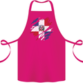 Torn Dominican Republic Flag Dominicanos Day Cotton Apron 100% Organic Pink