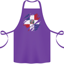 Torn Dominican Republic Flag Dominicanos Day Cotton Apron 100% Organic Purple