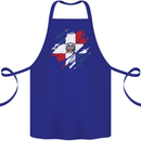 Torn Dominican Republic Flag Dominicanos Day Cotton Apron 100% Organic Royal Blue