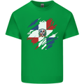 Torn Dominican Republic Flag Dominicanos Day Kids T-Shirt Childrens Irish Green