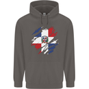 Torn Dominican Republic Flag Dominicanos Day Mens 80% Cotton Hoodie Charcoal