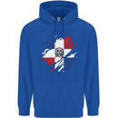 Torn Dominican Republic Flag Dominicanos Day Mens 80% Cotton Hoodie Royal Blue