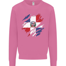 Torn Dominican Republic Flag Dominicanos Day Mens Sweatshirt Jumper Azalea