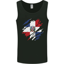 Torn Dominican Republic Flag Dominicanos Day Mens Vest Tank Top Black
