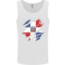 Torn Dominican Republic Flag Dominicanos Day Mens Vest Tank Top White