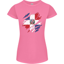 Torn Dominican Republic Flag Dominicanos Day Womens Petite Cut T-Shirt Azalea