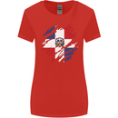Torn Dominican Republic Flag Dominicanos Day Womens Wider Cut T-Shirt Red