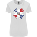 Torn Dominican Republic Flag Dominicanos Day Womens Wider Cut T-Shirt White