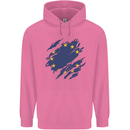 Torn EU Flag European Union Flag Football Childrens Kids Hoodie Azalea