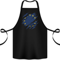 Torn EU Flag European Union Flag Football Cotton Apron 100% Organic Black